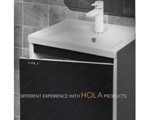 کابینت روشویی هلا مدل hd5001 مشکی درب کابینتی