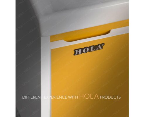 نمای نزدیک کابینت روشویی هلا مدل hd5001 رنگ زرد